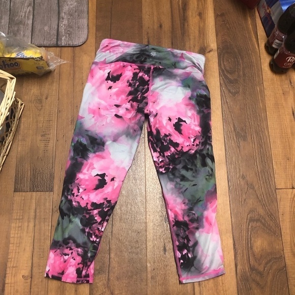 Athleta Leggings Chaturanga Print Pink Small B - Picture 4 of 6